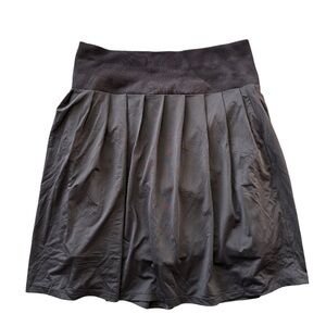 Black Athletic Pleated Stretch Skort Size Large